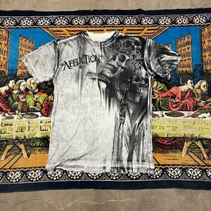 Affliction skull tshirt size medium grunge skater tapout y2k mma elite crosses
